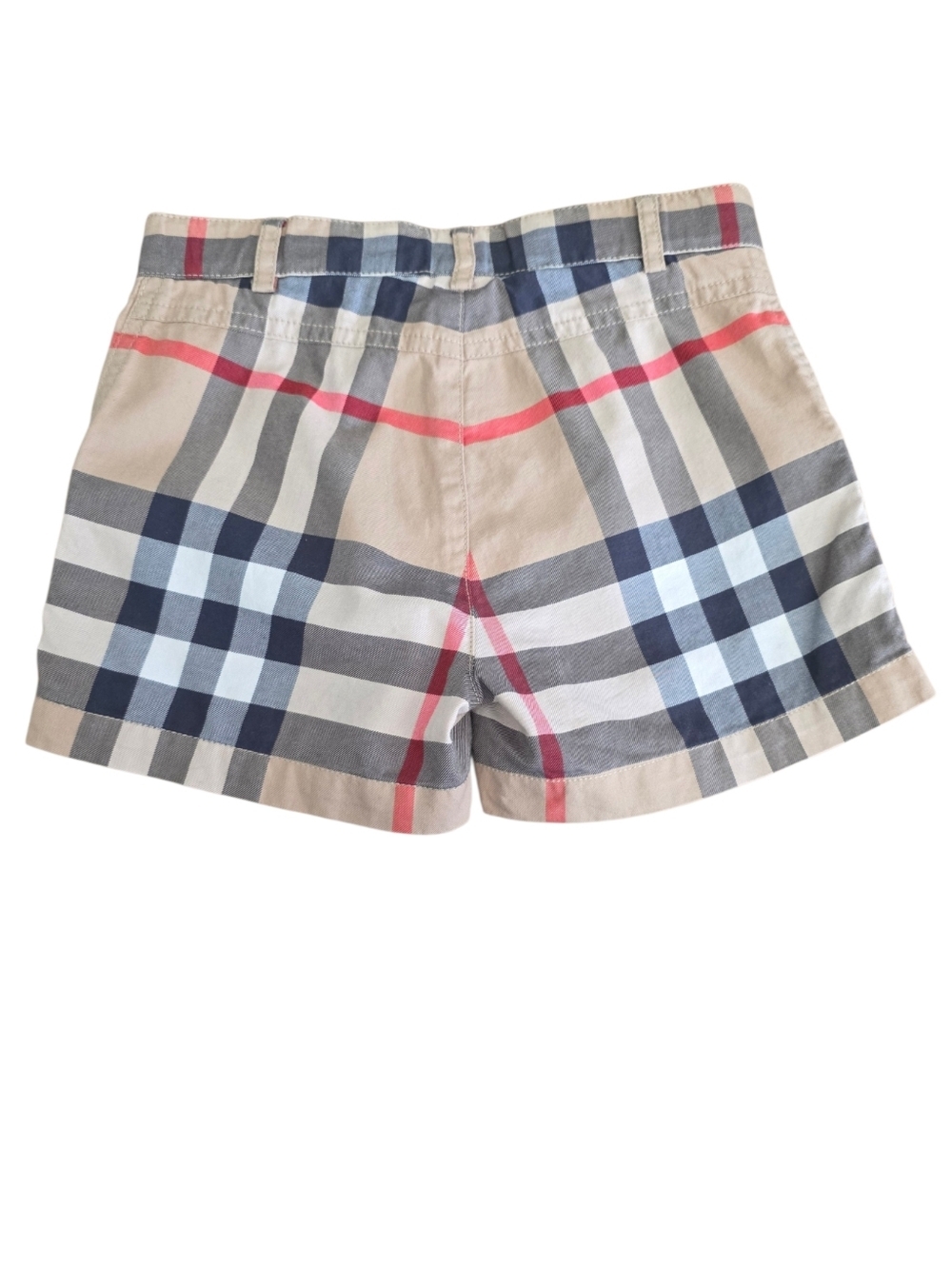 Burberry Kids Novacheck Print Beige and Black Plaid Shorts Sz 6Y - Picture 3 of 14